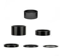 Set Spessori per forcella 2-20mm Regolazione Altezza Set Spessori | Lega alluminio leggera, anti-, finitura nera opaca, ideale per MTB e corsa(F)