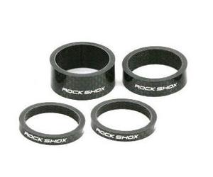 Set spessori sterzo in carbonio Rock Shox 1 1/8" con logo Rock Shox