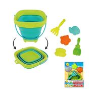 Set Spiaggia Deluxe con secchiello Formine Paletta E Rastrello