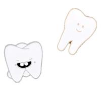 Set spilla da spillo: stetoscopio, cuore, cervello, denti - spille smaltate, Klein, Metallo non prezioso