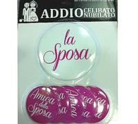 Set spille addio al nubilato 1 siplla da 14 cm SPOSA e 5 spille da 8 cm amiche