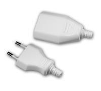 Set spina e presa Europa, bianco, 250V/2,5A