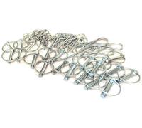 SET SPINE A SCATTO 50 PEZZI COPPIGLIE ANELLI FERMI SPINOTTI AUTO MEZZI AGRICOLI