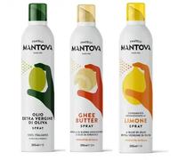 Set Spray Cucina Olio Extra Vergine di Oliva Ghee Butter Olio al Limone 3x200ml