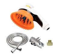 Set spray da bagno per cani e gatti: soffione doccia con spazzola morbida e massaggio tentacolo per animali domestici | Strumento di pulizia del bagno con tubo che non scivola, per asso