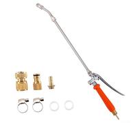 Set spray da giardino in acciaio inox con raccordo per tubo in ottone e ugello regolabile per irrigazione mirata