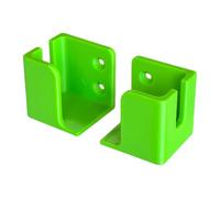 Set staffe per organizer da parete da 2, Green | Coppia supporti per montaggio a vite con supporto a forma U per lo stoccaggio quotidiano nel ripostiglio