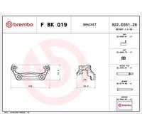 Set staffe pinza freno BREMBO FBK019