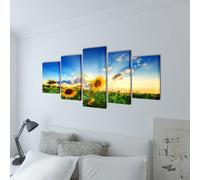 Set Stampa su Tela da Muro Girasole 200 x 100 cm