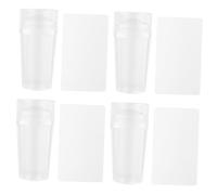 Set Stampatore Unghie Nail Art in Plastico, per Manicure | Design Trasparente, Raschietto Sottile, Posizionamento Facile dei Disegni