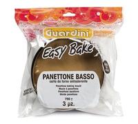 Guardini Monouso, 3 Stampi Panettone Basso Ø19cm - quantità max impasto 750gr., carta da forno, Colore beige