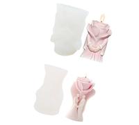 Set stampi in silicone per candele a cuore da 2, forniture per candele, texture adatta per stampi per regali, stampo a rilascio facile