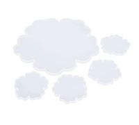 Set Stampi in Silicone per Sottobicchieri a Fiore, DIY Vassoio Portafrutta, Accessori Casa Fai da Te, 1 Grande e 4 Piccoli, per Resina Epossidica