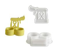 Set stampi per candele in silicone riutilizzabili per realizzare stampi unici per portacandele con lettere a forma stella