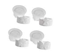 Set stampi per tazze tealight, Set 2 | Forme supporto in silicone da 4 per decorativa, uso riutilizzabile per cemento in resina
