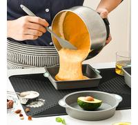 Set Stampo per Cottura in Silicone 3 pz - Rettangolo Cerchio Quadrato Grigio per