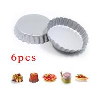 Set Stampo Pizza Non Tonda Acciaio al Carbonio 6pz per Mini Torta e Quiche