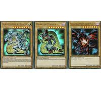 Set Starter - Legendary Collection: 25th Anniversary Edition - Mago scuro - Occhi azzurri W. Drago - Drago dagli occhi rossi - Ultra Rare - Tedesco - Near Mint - con protezione spedizione MZTCG Yugioh