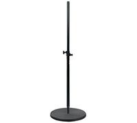 Set Statore per Casse Pronomic 150cm con Base Rotonda - Base Pesante in Ghisa - Asta Distanziatrice - Diametro Base: 44 cm - Regolabile in Altezza da 90 a 150 cm - Portata Max: 30 kg - Nero