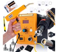 Stazione di saldatura Hot-Air 858D + pistola a rivetto in plastica in valigetta + 200 rivetti - Utensili versatili per riparazioni elettroniche e montaggio in plastica - Rosfix 858D