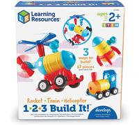 Learning Resources Razzo-Treno-Elicottero 1-2-3 Build It