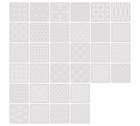 Set stencil guida per tessuto per ricamo PET riutilizzabile 13 x 13 cm Guide geometriche Sashiko per quilting e cucito Set stencil Sashiko Fogli per ricamo Modello layout modello quilting