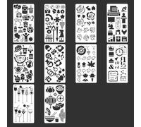Set stencil per diario artistico con dimensioni e incise, per artisti professionisti e appassionati artigianato, modello artigianale