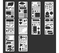 Set stencil per diario artistico con dimensioni e incise, per artisti professionisti e appassionati artigianato, modello artigianale