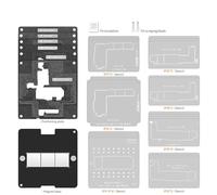 Set Stencil Reballing Per Allineamento Strato Intermedio IPX17 Per Telefono 17. Durevolezza Maglie In Acciaio Strumento Fissaggio Piattaforma Reballing Strato Intermedio