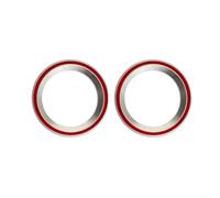 Set sterzo per bicicletta, 2 pezzi, 40 x 52 x 8 mm, cuscinetti a sfera in acciaio con guarnizione in gomma, 45°, per telaio della bicicletta, colore argento