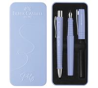 Faber-Castell Set da scrittura Poly Pen 241051 – stilografica con pennino largo e biro, iris chiaro