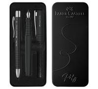 Set stilo B Poly Pen + sfera Poly Ball - punta 0,7 mm - fusto nero - Faber-Caste
