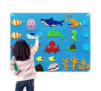 Set storyboard in feltro con animali della fattoria, in feltro per bambini, gioco educativo per narrazione sensoriale, pannello sensoriale da parete per l'educazione e l'educazione della prima