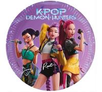 Set Stoviglie K-pop Demon Hunters per 8 Persone, Kit Festa Compleanno Bambini, 8 Piatti 23 cm, 20 Tovaglioli 33×33 cm, 8 Bicchieri 200 ml (36 Pezzi)