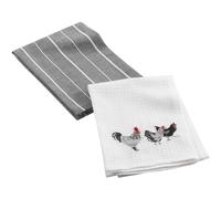 Set strofinacci da cucina Douceur d'intérieur canovacci 2 pezzi 100% cotone 4228