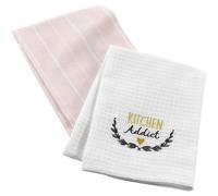 Set strofinacci da cucina Douceur d'intérieur canovacci 2 pezzi 100% cotone 4229