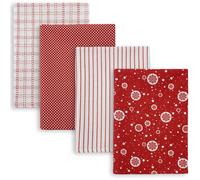 Set Strofinacci Natalizi Canovacci cotone 4 Pezzi Decoro Natale Idea Regalo 7134