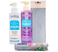 SET STRUCCANTI IDRATANTI: Olio Detergente Denso 120ml + Tonico Rinfrescante Viso 200ml + Confezione Da 85 Dischetti Levatrucco Bio + Fascia Per Capelli (Colori Assortiti)