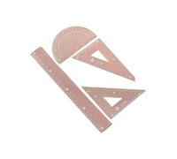 Set strumenti geometria scolastica con righello in plastica, goniometro, quadrato per lezioni matematica e righello multifunzionale per tecnico