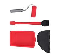 Set strumenti per spazzole per la lavorazione del legno Applicatore colle per legno in silicone morbido Vassoio per raschietto sottile Pennello per spargitore artigianale Spalmatore rapido
