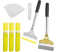Set Strumenti Professionali Per Raschiare Con Lama in Acciaio Inossidabile Impugnatura Antiscivolo Per Un'efficace Rimozione Adesivo Della Carta Da Parati. Set Raschietti Per Metalli