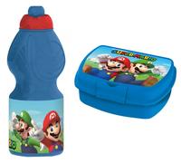 Set Super Mario Contenitore Per Pranzo + Bottiglia Per Bambini Set Regalo