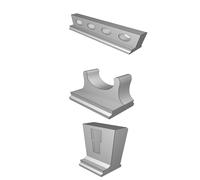 Set Supporti Attrezzi per Binario Modulare Calibro Chiavi Organizer 3D