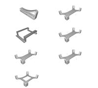 Set Supporti Pedali Chitarra per Pedalboard con Staffa Voodoo Lab X4 Sotto 3D