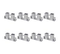Set Supporti per Legna da Ardere 8 pz in Acciaio Argento