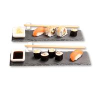 Set Sushi Ardesia per 2 Persone 8 pz - Vassoi Bacchette Coppette - KESPER