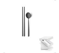 Set Sushi per 1 persona in confezione a libro Kyoto Sabbiato Black, Acciaio inox (Aisi 304) inox sabbiato cromo