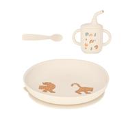 Set Svezzamento per Neonato Babymoov Little Roar - Set Pappa in Silicone da 3 Pezzi, Bicchiere Antigoccia, Piatto con Ventosa e Cucchiaino, dai 9 mesi - Set regalo ideale