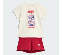 SET T-SHIRT ADIDAS MARVEL SPIDER-MAN Off White / Active Maroon 6-9M