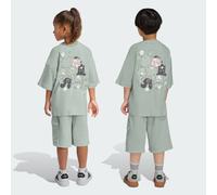 SET T-SHIRT TIRO_NSTER Wonder Sage / White 7-8A